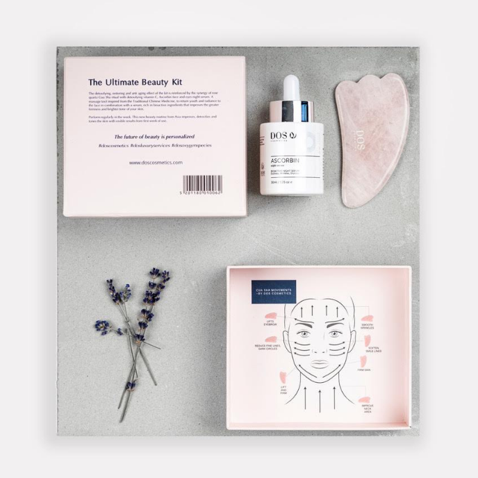 ULTIMATE GLOW BEAUTY KIT | Gua Sha Tool with Ascorbin Night Serum for Glowing skin