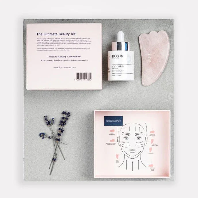 ULTIMATE GLOW BEAUTY KIT | Gua Sha Tool with Ascorbin Night Serum for Glowing skin - DOS Cosmetics
