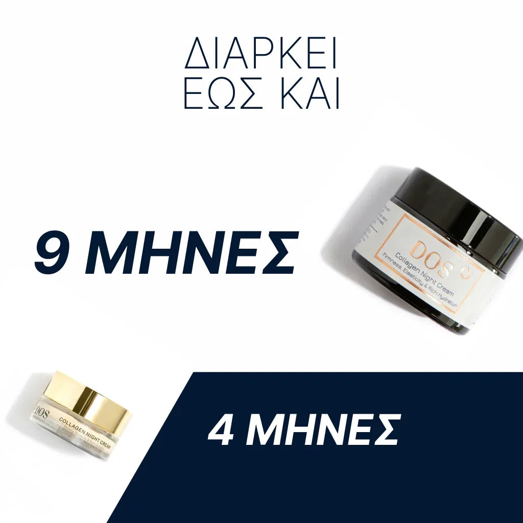 Antiaging collagen night cream for wrinkles - DOS pharmaceutical-grade skincare