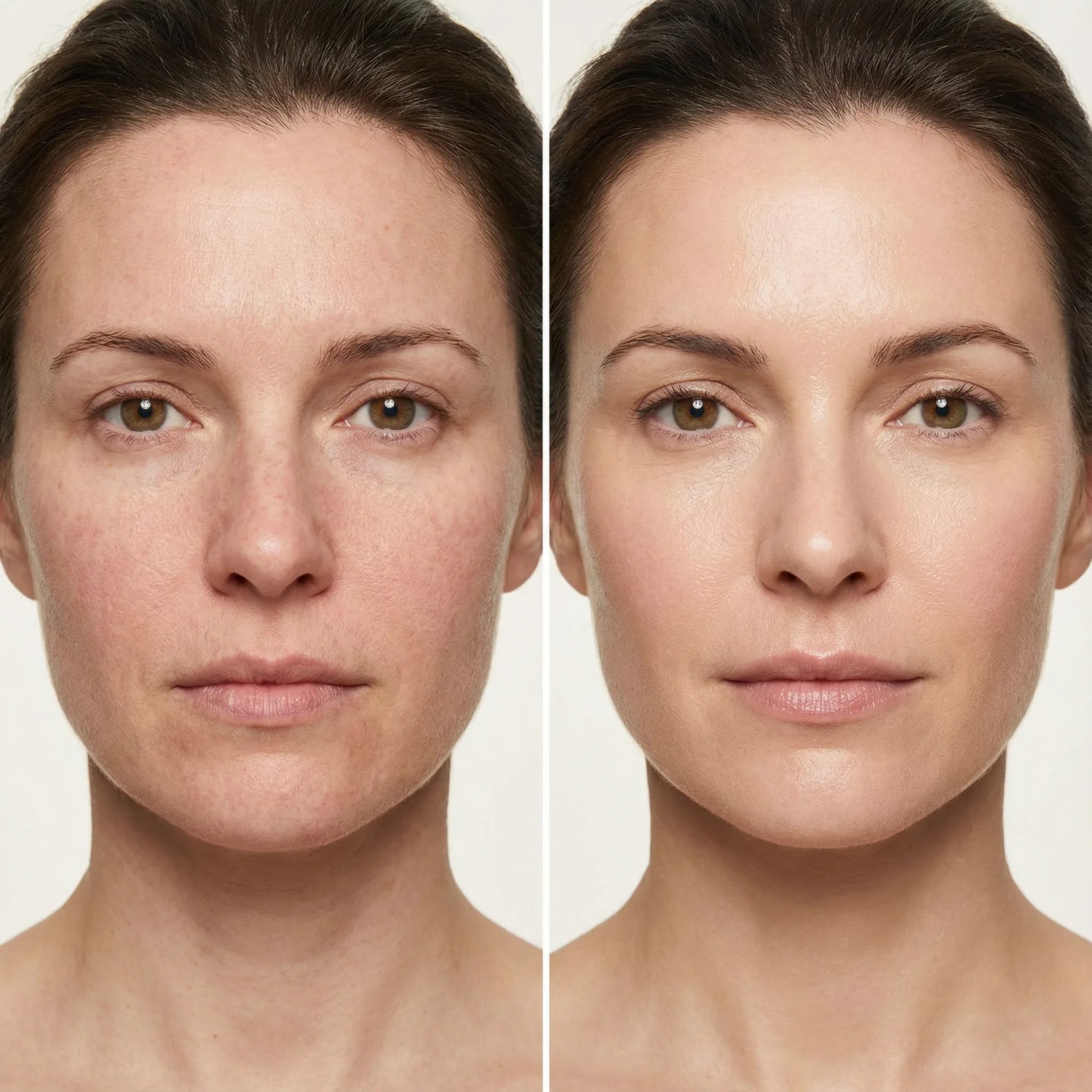 Before and after with DOS Cosmetics Hyaluronic Day cream