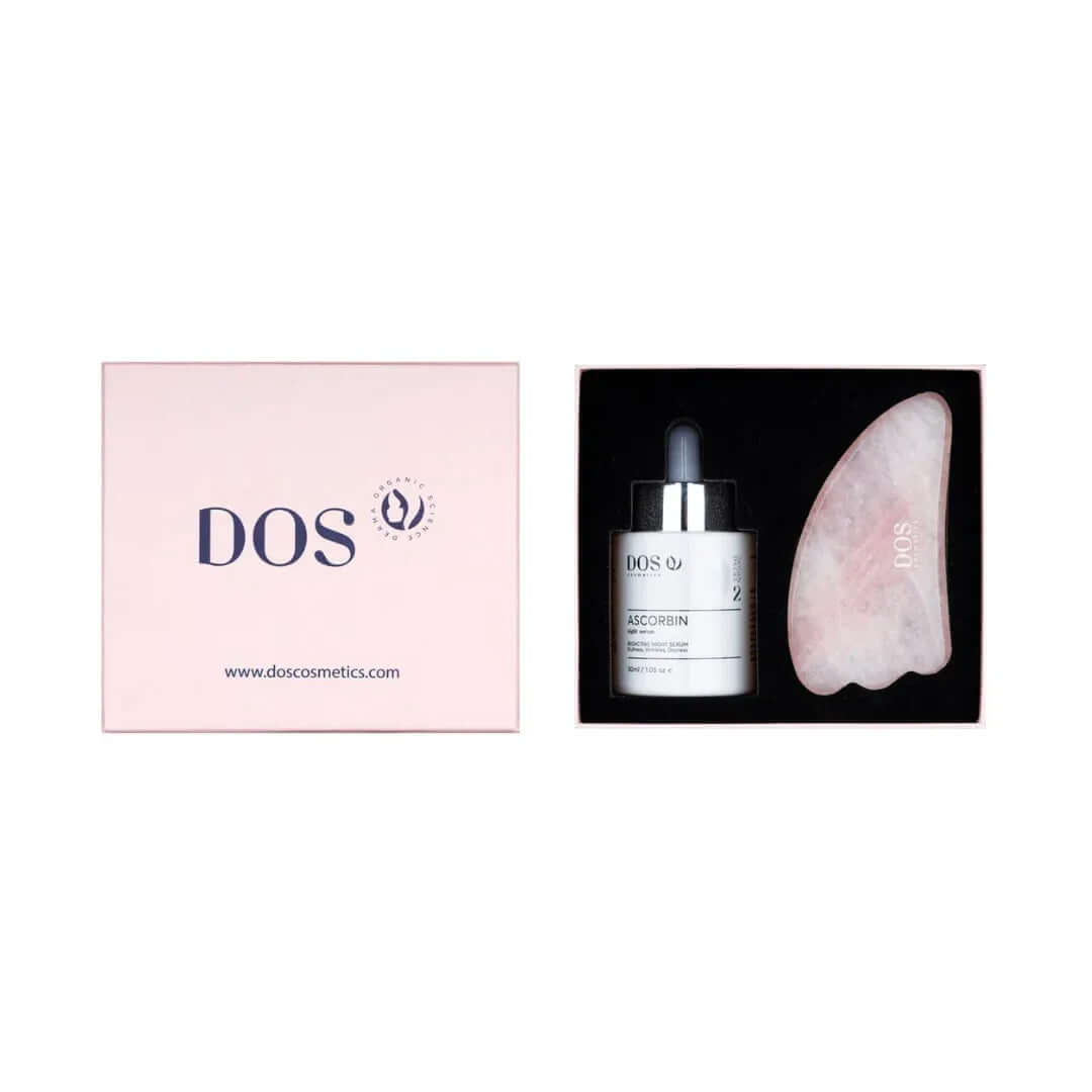 ULTIMATE GLOW BEAUTY KIT | Gua Sha Tool with Ascorbin Night Serum for Glowing skin - DOS Cosmetics