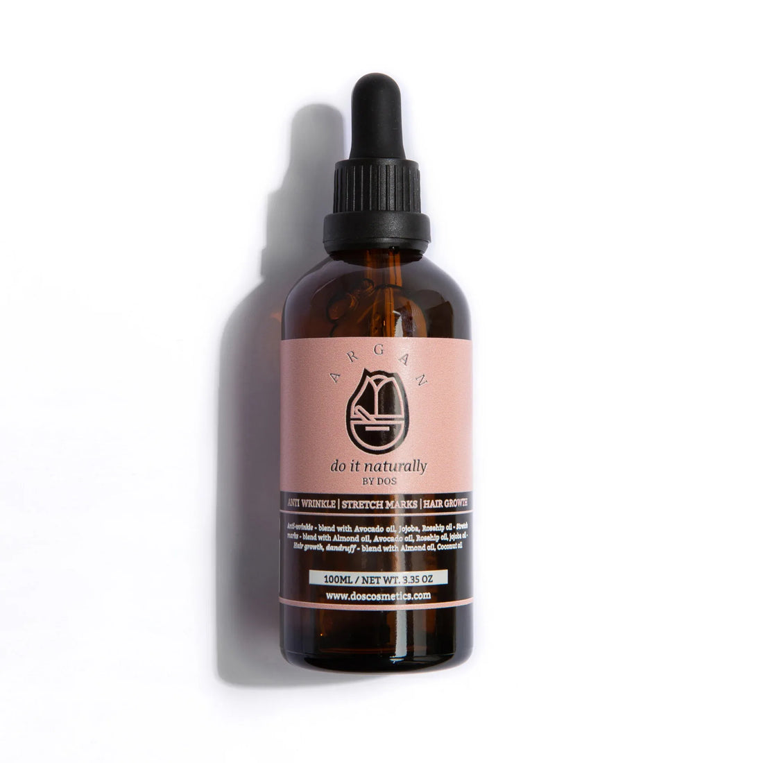 Organic argan oil for face, hair and nails - vitamin E rich beauty treatment - DOS Cosmetics
