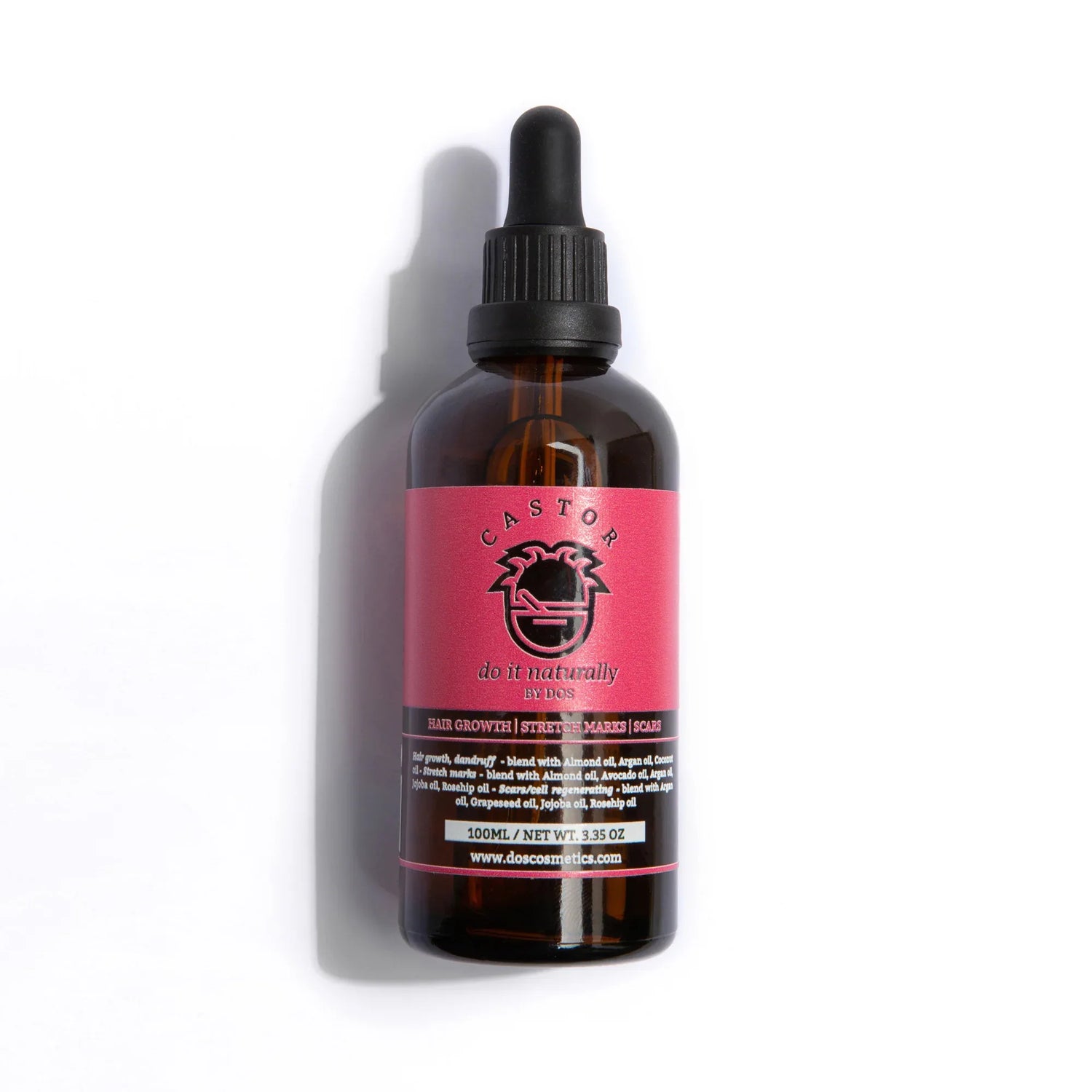 Cold-pressed castor oil - strengthening oil for hair growth and skin healing - DOS Cosmetics