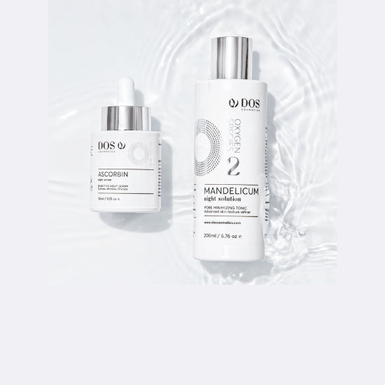 DOS cosmetics ascorbin and mandelicum night routine